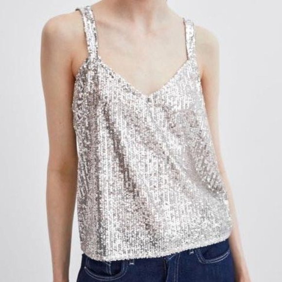 Zara Tops - ZARA sequin party top